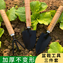 Mini gardening garden planting cauliflower tools three-piece set potted shovel green planting flower rake shovel hoe small shovel home