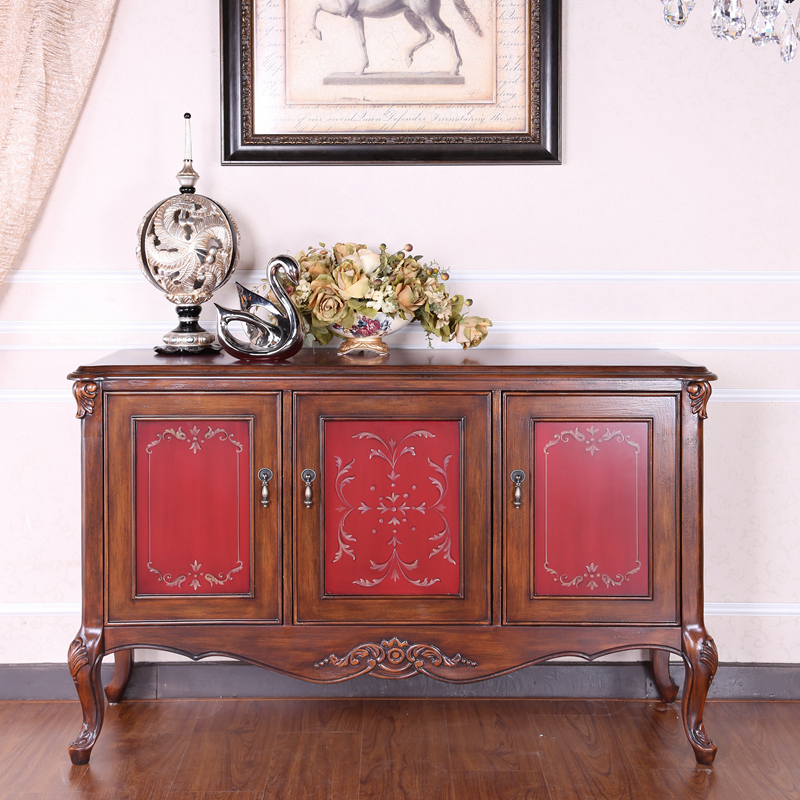 American country porch cabinet foyer locker pastoral painted cabinet decorative cabinet American sideboard cabinet K3032