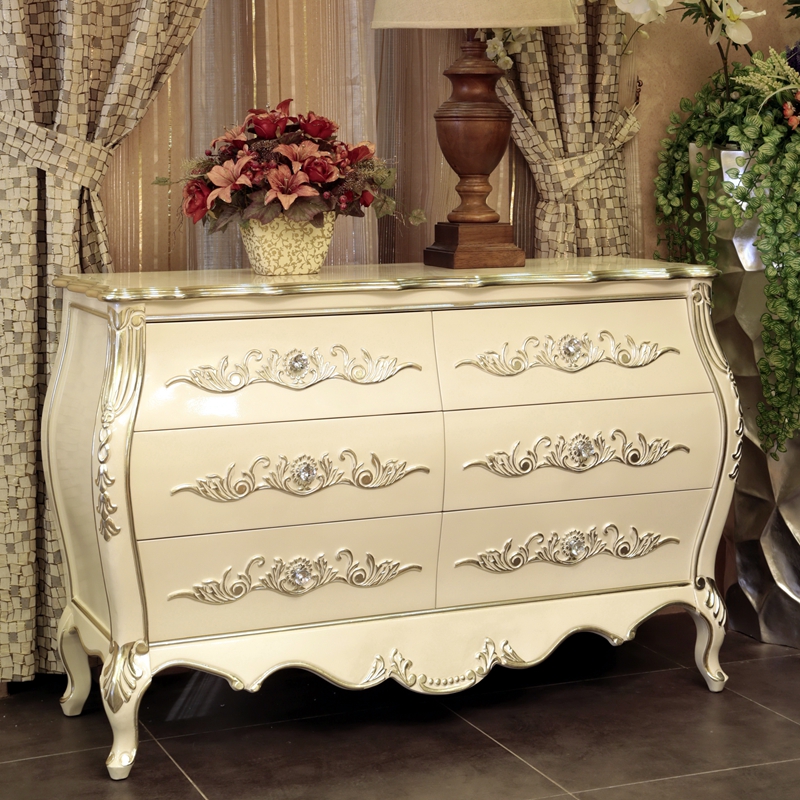 European-style porch cabinet entrance hall cabinet neo-classical sideboard cabinet living room partition cabinet screen bucket cabinet light luxury decorative cabinet