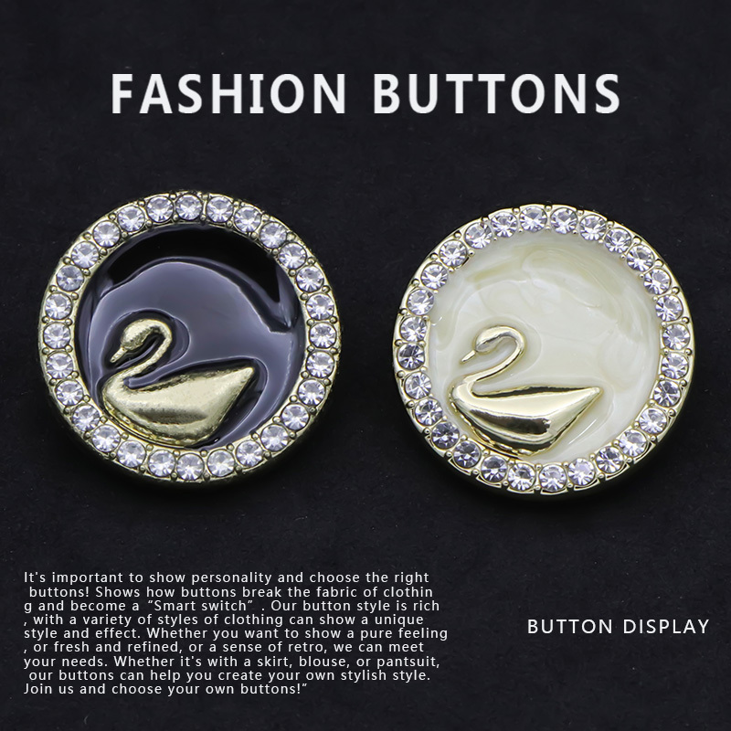 Metal Buttons, Round, Gold-Colored, Exquisite, Fashionable, High-End, for Cashmere Coats, Cardigans, Sweaters, Chanel-Style Clothing Buttons