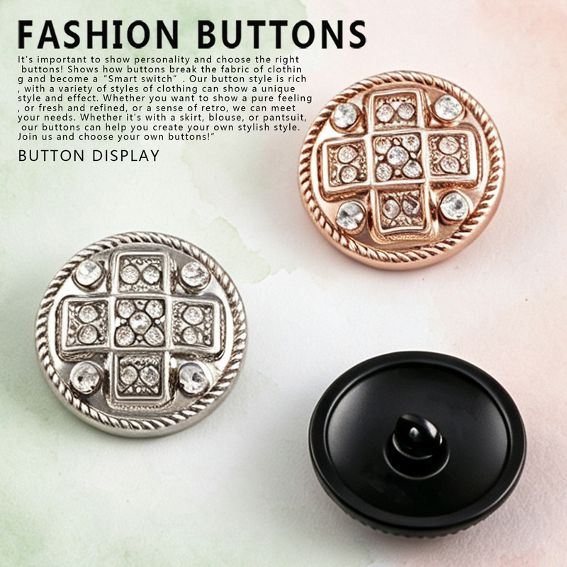 Metal Buttons Round Gold Exquisite Fashion Classy Sweater Cardigan Coat Windbreaker Small Fragrant Style Clothes Buttons Metal Buttons Round Gold Exquisite Fashion Classy Sweater Cardigan Coat Windbreaker Small Fragrant Style Clothes Buttons