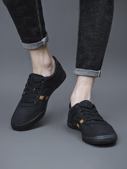 Men's Shoes 2026 Spring and Autumn New Breathable Anti-odor Canvas Shoes Men's Soft Sole Lace-up Casual Shoes Men's Large Size Sneakers