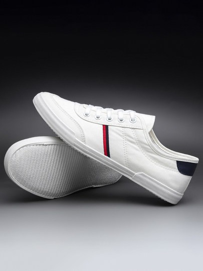 Canvas shoes men's spring breathable driving soft-soled white shoes men's sneakers Korean version versatile flash new casual shoes