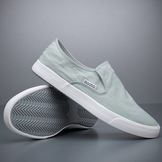 Summer Canvas Shoes for Men, Slip-On Loafers, Driving Shoes with Soft Soles, Old Beijing Style, Breathable Casual Cloth Shoes, Men's Loafers