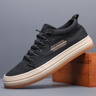 Canvas Shoes Men's Shoes 2026 Spring and Autumn New Mid-High Top Trendy Shoes Men's Slip-On Casual Shoes Mid-Top Sneakers Men