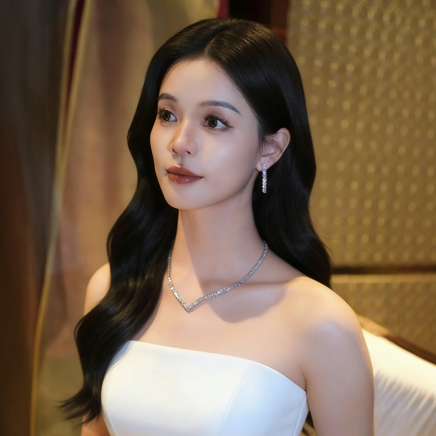 🎉 宴会必备 | 高级感v字形满钻项链earringbraceletset 💖-组合套装-淘宝好物网