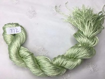 Cross-stitch 6-strand bright silk thread national standard 772 hand-embroidered cross-stitch wiring light bean paste green entangled velvet flower