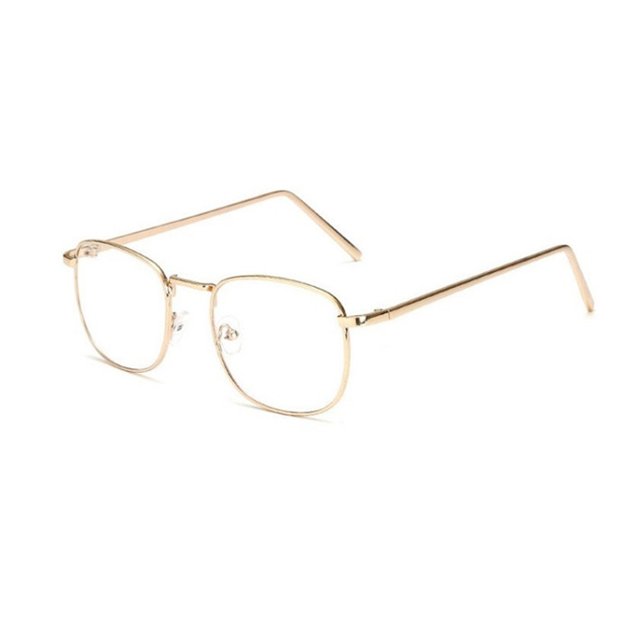 Phiên bản tiếng Hàn của kính gọng vuông nhỏ nữ hipster cá tính retro Gương mặt tròn nhỏ với kính cận thị bằng kim loại mat kinh hang hieu