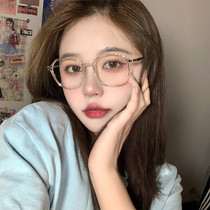 Irregular retro anti-blue light eye protection female ins wind net red section makeup ultra-light TR90 transparent glasses frame myopia