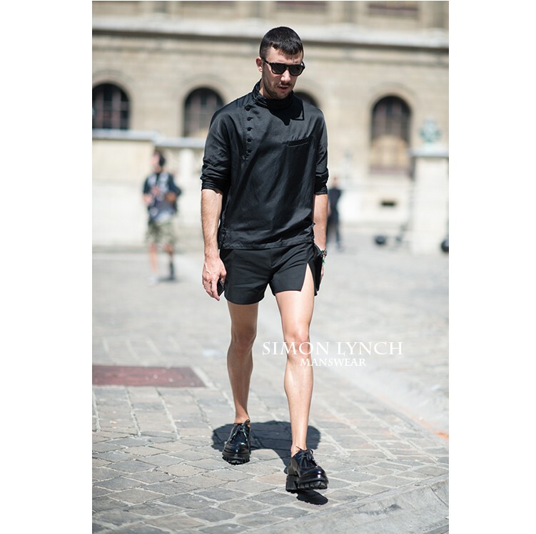 25Ss New Men's Personalized European and American Street Style Three-Quarter Shorts with Slits, Suit Shorts, Men's Runway Style Beach Shorts