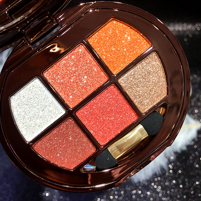 Pooh Bear burst pearlescent 6-color diamond eye shadow tray Portable glitter sequin earth smokey eye makeup Naked makeup affordable