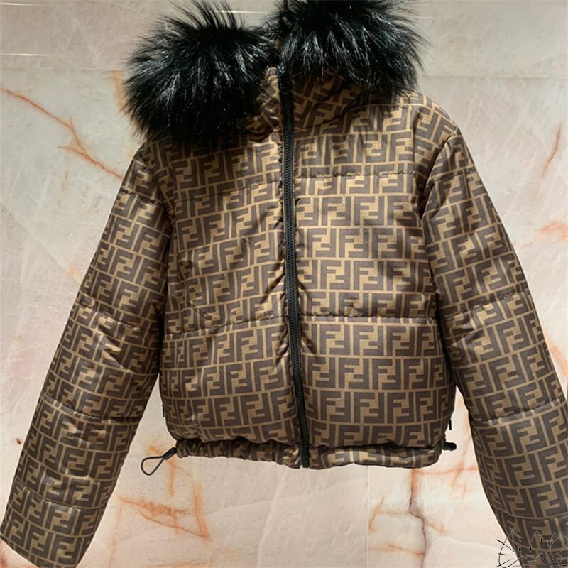 Fendi/Fendi New Classic Patchwork Color-Block Monogram Double-Sided Fringed Cotton Jacket for Women and Men Fendi/Fendi New Classic Patchwork Color-Block Monogram Double-Sided Fringed Cotton Jacket for Women and Men