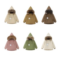 Danish childrens clothing mat23 new winter windproof and waterproof elf hat plus velvet cotton jacket for men and women thickened