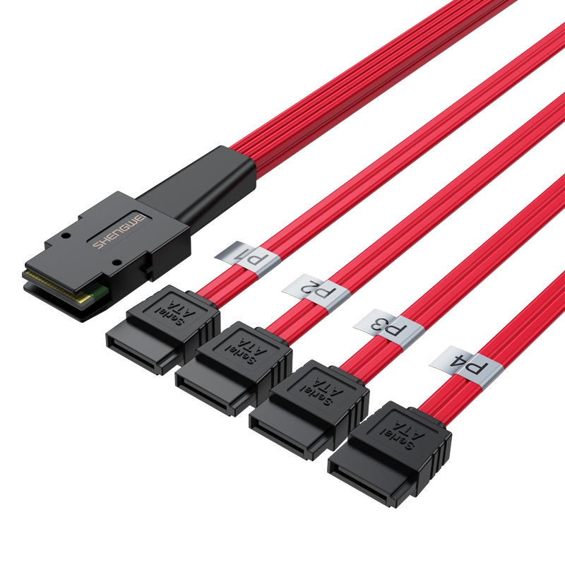 胜为36P扁头mini SAS线SFF8087转4sata3硬盘数据线服务器线6Gbps