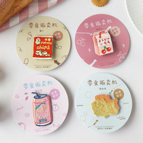 Cartoon Snacks Brooch Embroidered Sticklebook Bag Clothing Pants Trim Pins Personality Diy Ornament Insignia Badge Blot