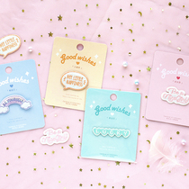 Nice Blessing Embroidered Applidiy Hand Ledger This Self-Adhesive Cloth Stickup Shell Donuts Doughnut Bag Decoration Patch Patch Paste