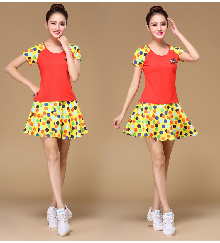 Khiêu vũ vuông 2018 trang phục thể thao mới cổ vũ thể dục nhịp điệu thể dục dụng cụ cotton nhảy trang phục khiêu vũ giày khiêu vũ