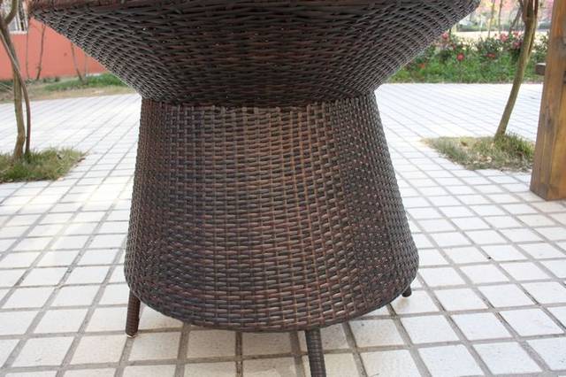 Nội thất Zizhu Ngoài trời 39-70 # Kết hợp bàn và ghế Ban công sân vườn năm mảnh Bàn ghế mây với tấm che nắng - Bàn ghế ngoài trời / sân bàn ghế để ngoài trời