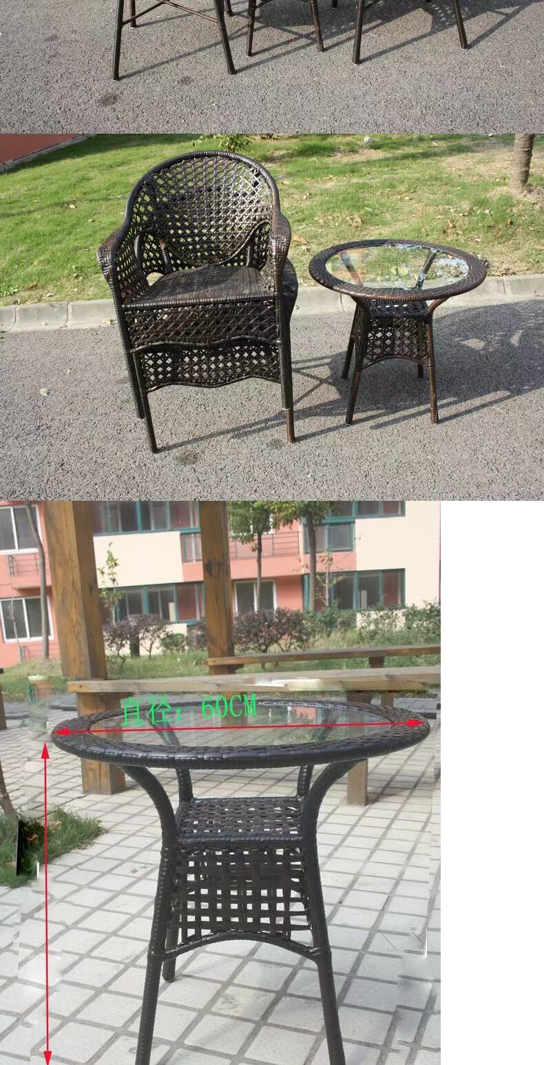 Nội thất Zizhu 65-1 # Bộ bàn ghế gồm ba bộ Ban công sân vườn Mây giải trí Nội thất ngoài trời - Bàn ghế ngoài trời / sân bàn ăn ngoài trời đẹp