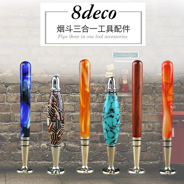 8deco pipe tools cleaning accessories Three-in-one scraper needle pressure stick multi-color baseball Buddha belly