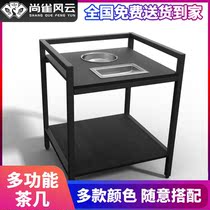 Shangque Fengyun mahjong machine coffee table ashtray tea rack mahjong hall chess and card room multi-functional wooden coffee table