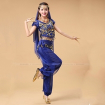 Special belly dance clothing New Indian dance performance suit suit Belly stage performance suit Spring short-sleeved bloomers