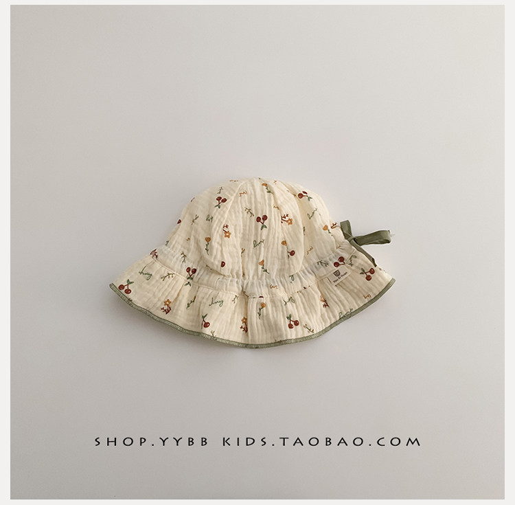 Осенняя шапка для раннего возраста для девочек, цветочный принт, защита от солнца 