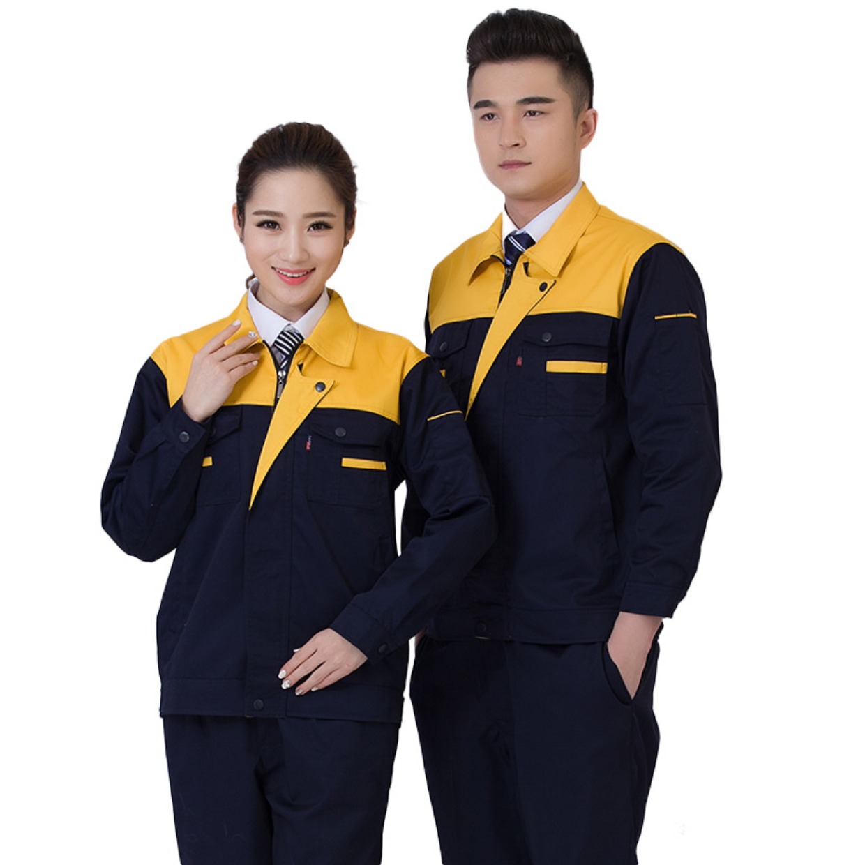 Mùa xuân và mùa thu áo dài tay phù hợp với nam giới và phụ nữ tự động sửa chữa trang trí hàn nhà máy dày mặc chống lao động tùy chỉnh bảo hiểm thêu quần jogger nam