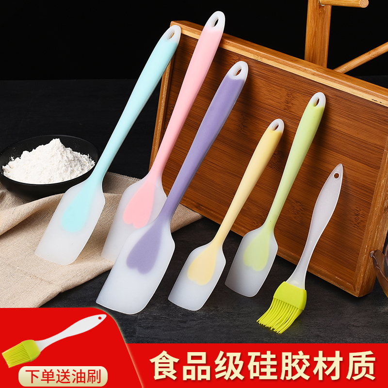 High temperature-resistant one-way scraper baking toolcake cream with knife cream jam silicone shovel wiper