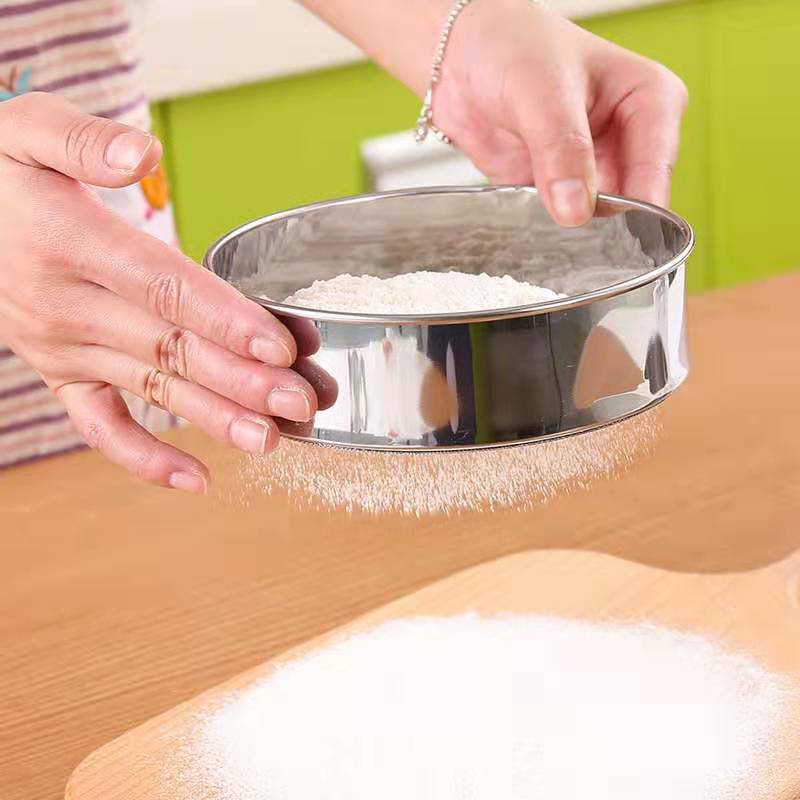 Baking tool flour screen 304 stainless steel screen handheld Rofacial sugar powder Molecular Sieve Ultrafine Mesh for Home