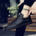 Mùa hè 2019 mới giày nam hoang dã Phiên bản Hàn Quốc của xu hướng giày đế thấp giúp giày da nam Giày nhỏ màu đen Giày nam xã hội Anh