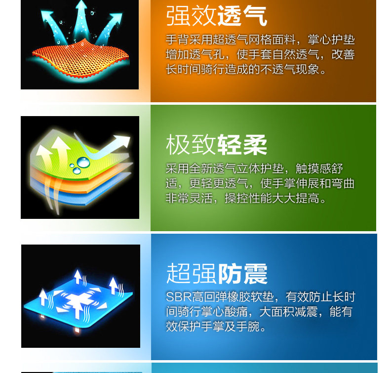 Gants de cyclisme mixte BASECAMP - Ref 2238902 Image 9