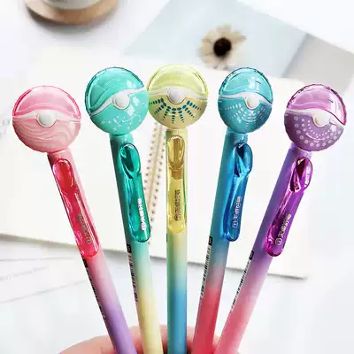 Creative stationery automatic pencil cute cartoon Primary School students push pencil Frisbee rubber side press type activity pencil