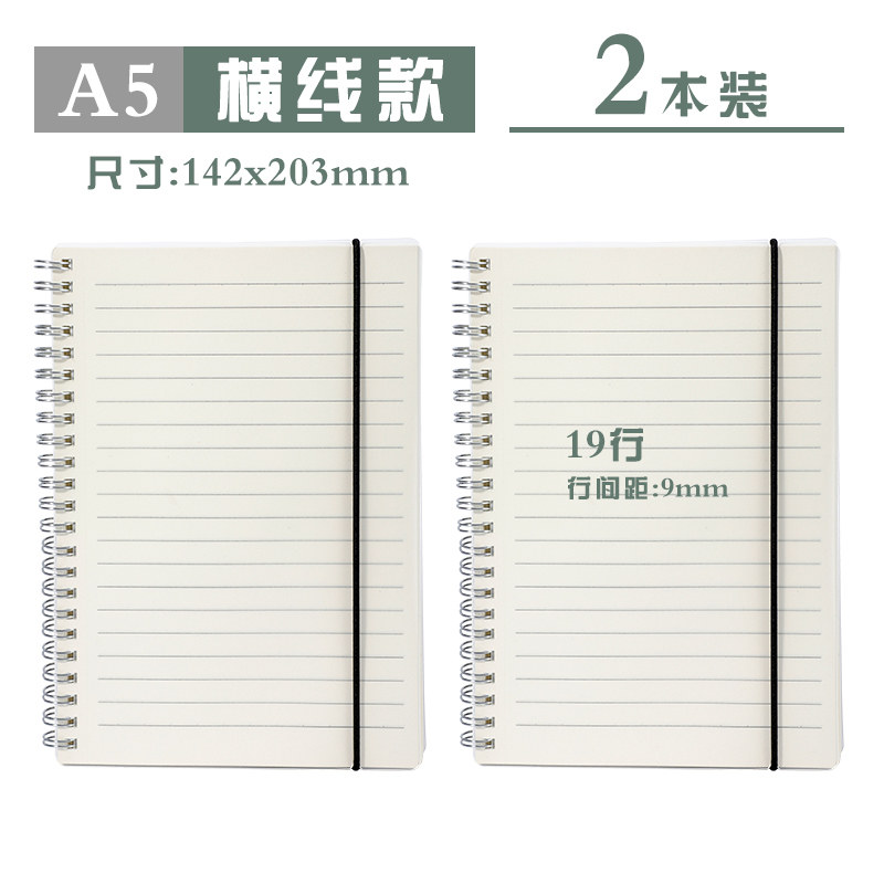 A5 горизонтальная линия (средний размер) 2 книги