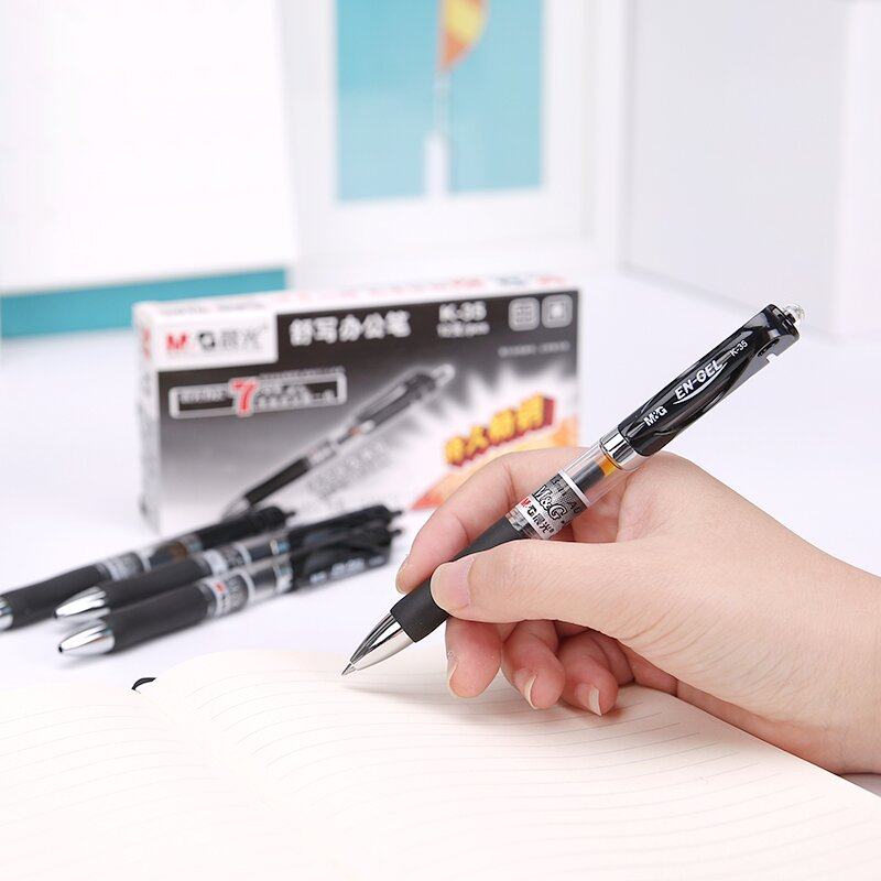 Черная и красная роллерная ручка, 0.5 мм