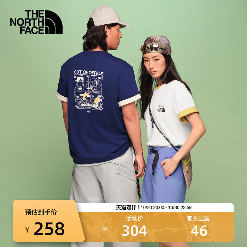 The North Face Quick-Drying Short-Sleeved T-Shirt for Men and Women, Sports Outdoor Breathable New Style Thenorthface | 8m77