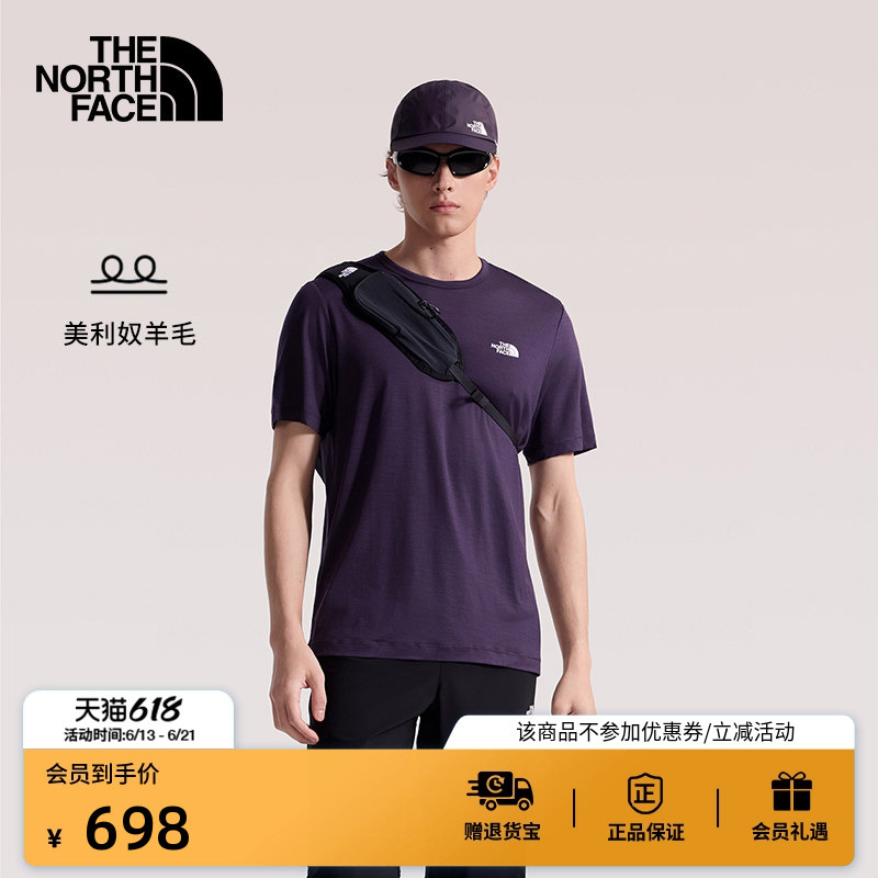 The North Face Short-Sleeved T-Shirt Men's Merino Wool Sports Outdoor Skin-Friendly Fashion New Style Thenorthface | 8Jmy The North Face Short-Sleeved T-Shirt Men's Merino Wool Sports Outdoor Skin-Friendly Fashion New Style Thenorthface | 8Jmy