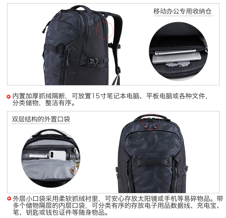 TheNorthFace North Backpack Universal ngoài trời thoải mái và thoải mái | 3ETV - Ba lô balo mcm