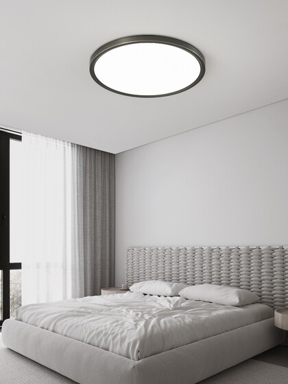 Full Spectrum All-Copper Ultra-Thin Black Ceiling Light for Living Room, Study, Kitchen, Hallway, Entrance, Bathroom, Guest Room, Without Main Light