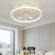 Jiaye American-Style Ceiling Fan Light, Dining Room Fan, Simple Led Wooden Leaf European Retro Living Room Fan with Light Source Accessories, Etc