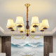 All-Copper New Model French Mediterranean Mid-Century Style Living Room Retro Simple Walnut Magic Bean South Sea Guest Room Pendant Light