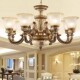 European-Style Luxury Villa Hotel Project, Luxurious and Elegant, High-End Simple European-Style Living Room, Pastoral Resin Retro Large Chandelier