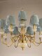All-Copper American, French, and Mediterranean Style Creative Luxury Exquisite Villa Duplex Living Room and Dining Room Real Jade Chandelier