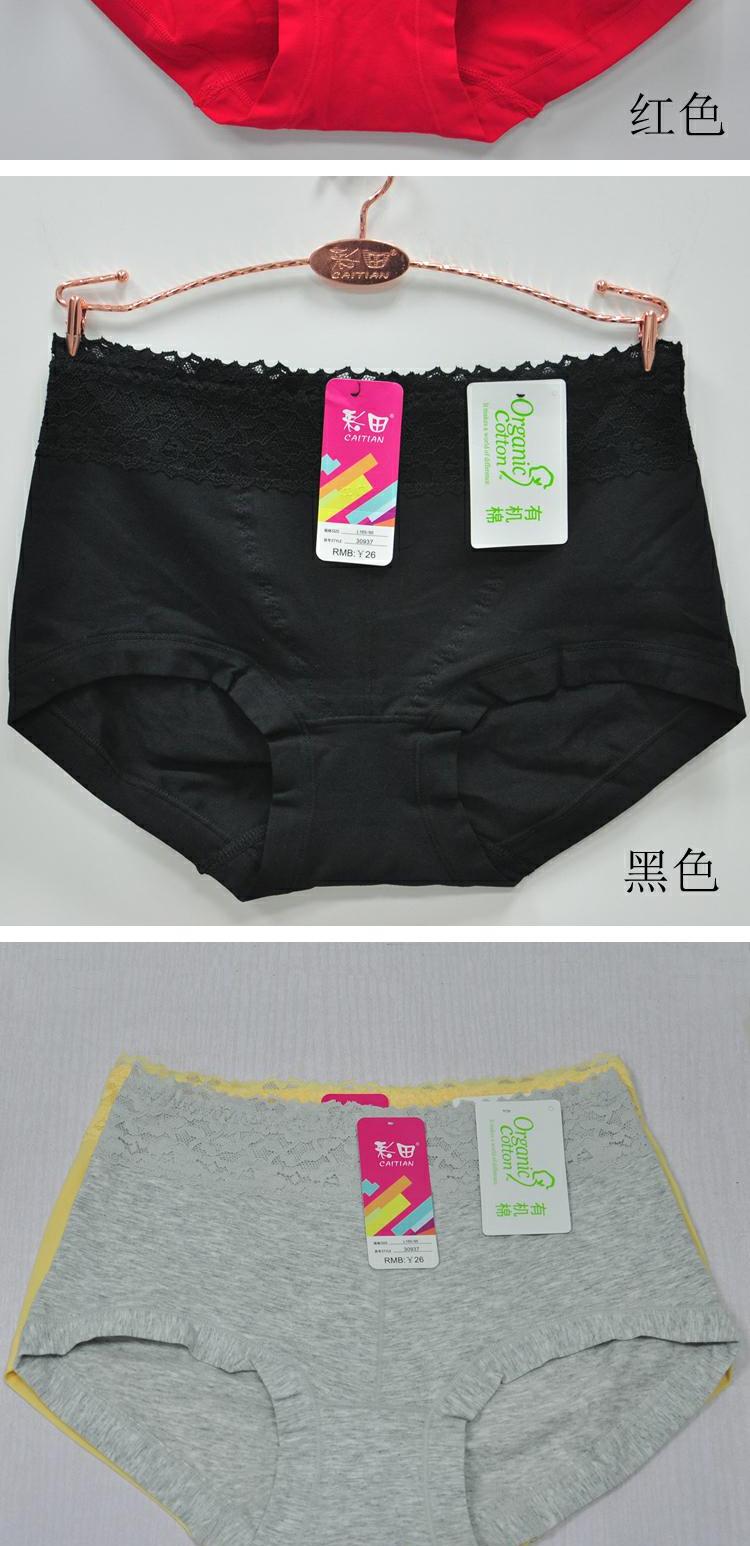 4 túi Caiti eo cao 30937 đơn giản màu hữu cơ cotton hữu cơ hông quần ren áo lót phụ nữ đồ lót các loại quần lót nữ