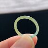 Natural A-grade ice yellow jade ring
