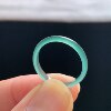 Natural A-grade ice clear water green jadeite ring