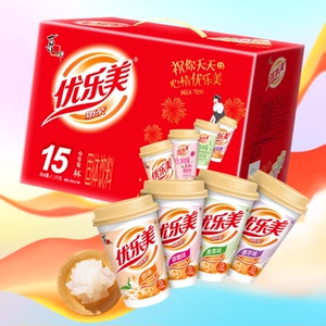 优乐美礼盒多口味椰果奶茶80g*15杯