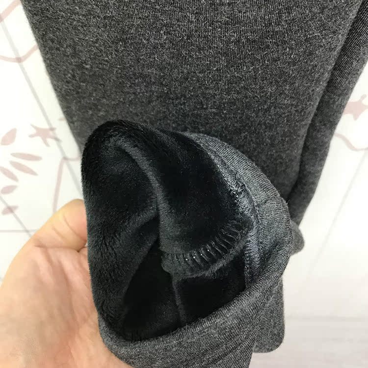 Bà bầu quần legging mùa đông 2018 mới cao eo có thể điều chỉnh nâng chân quần mặc cộng với nhung 322D5157 quần bầu baggy