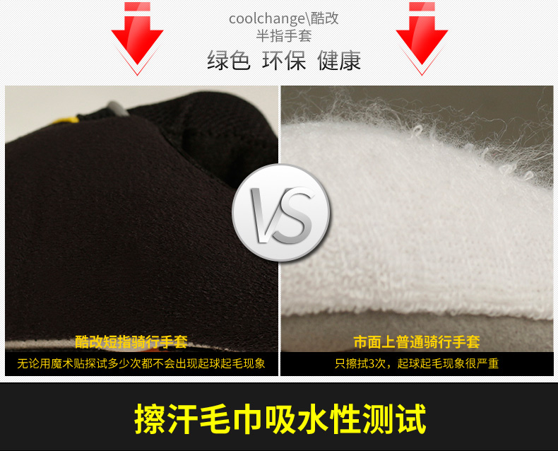 Gants pour vélo mixte COOLCHANGE - Ref 2242839 Image 22