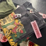 Ретро хлопковая футболка с коротким рукавом, летняя одежда, в американском стиле